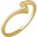 Solitaire Bypass Engagement Ring or Band