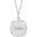 Engravable Fireman Necklace or Pendant