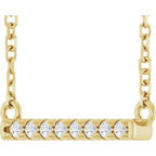 French-Set Bar Necklace or Center