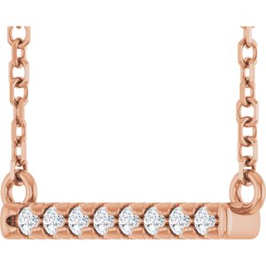 French-Set Bar Necklace or Center