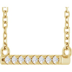 French-Set Bar Necklace or Center