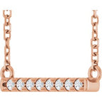 French-Set Bar Necklace or Center