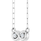 Two-Stone Infinity-Inspired Necklace or Center