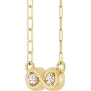 Two-Stone Infinity-Inspired Necklace or Center