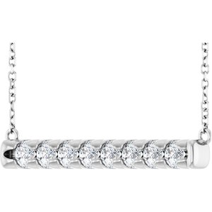 French-Set Bar Necklace or Center