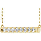 French-Set Bar Necklace or Center