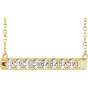 French-Set Bar Necklace or Center