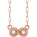 Two-Stone Infinity-Inspired Necklace or Center