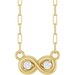 Two-Stone Infinity-Inspired Necklace or Center