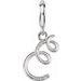 Accented Initial Charm/Pendant