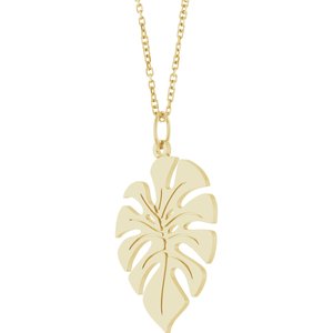 Monstera Leaf Necklace or Pendant