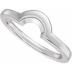 Claw-Prong Solitaire Bezel-Style Engagement Ring or Band