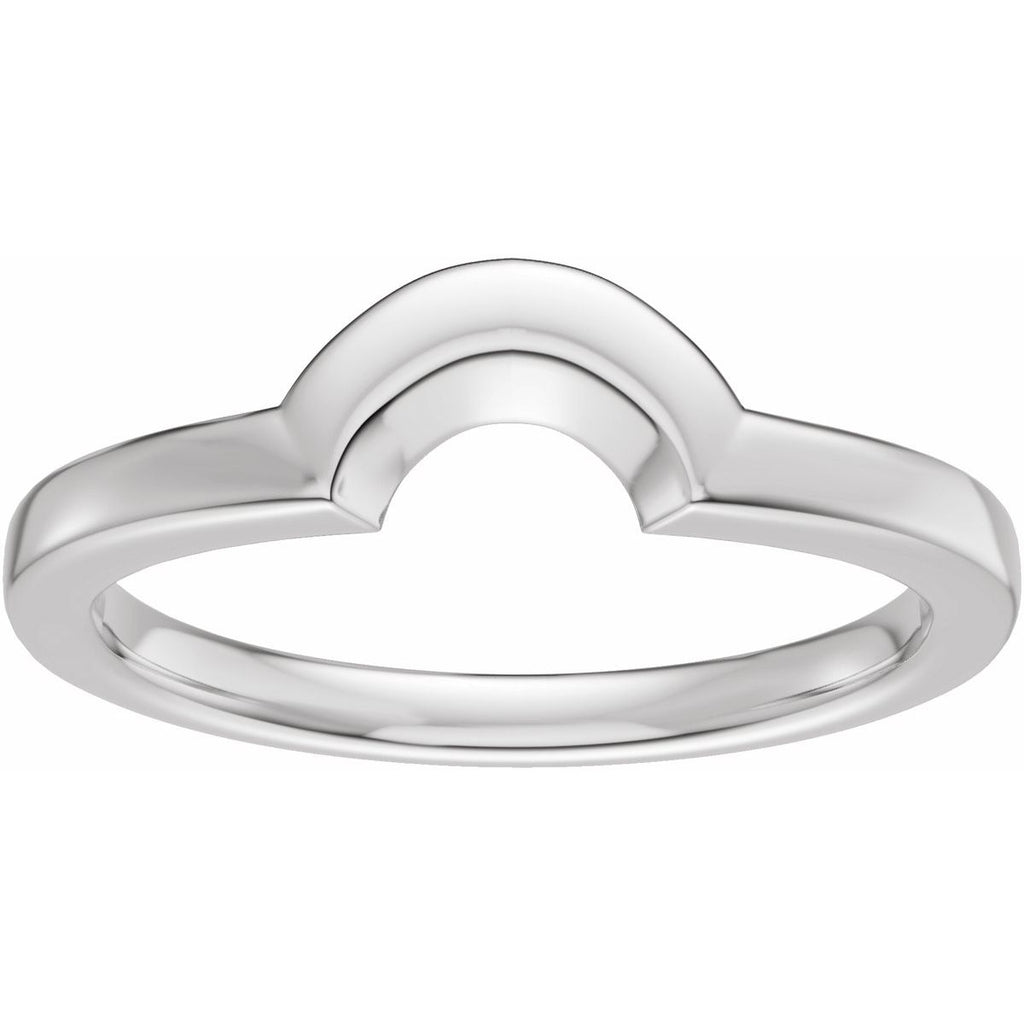 Claw-Prong Solitaire Bezel-Style Engagement Ring or Band