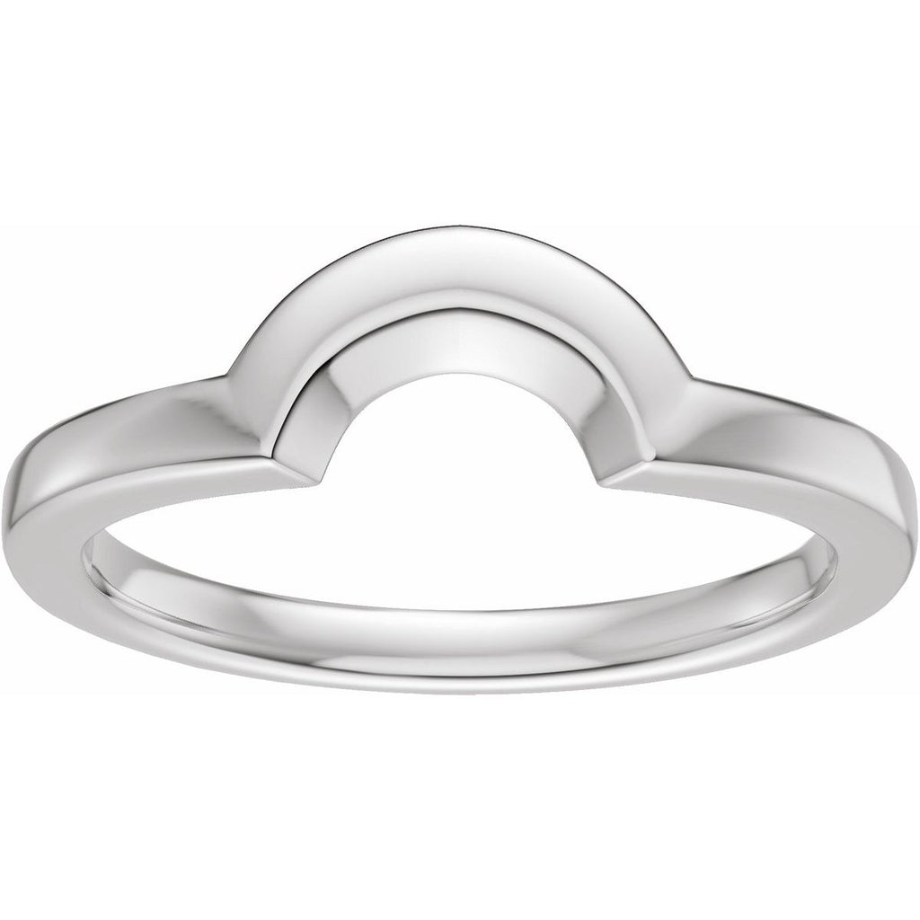 Claw-Prong Solitaire Bezel-Style Engagement Ring or Band