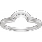Claw-Prong Solitaire Bezel-Style Engagement Ring or Band
