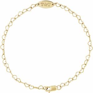 Engravable Heart Link Bracelet