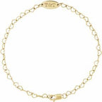 Engravable Heart Link Bracelet