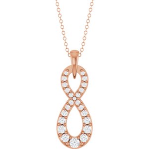 Accented Infinity-Style Necklace or Pendant