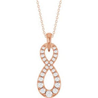 Accented Infinity-Style Necklace or Pendant