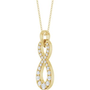 Accented Infinity-Style Necklace or Pendant