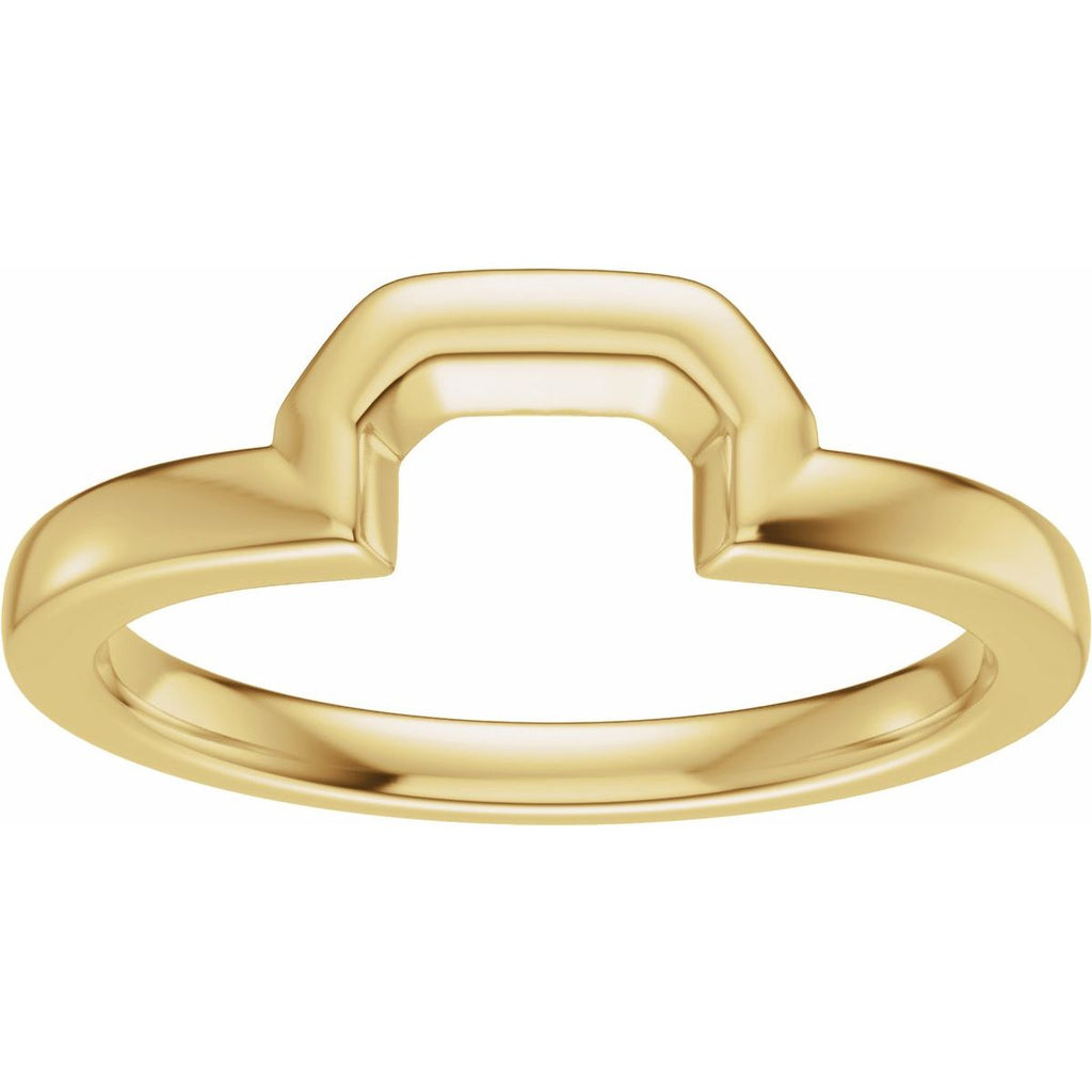 Claw-Prong Solitaire Bezel-Style Engagement Ring or Band