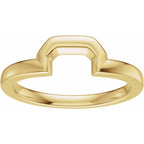 Claw-Prong Solitaire Bezel-Style Engagement Ring or Band