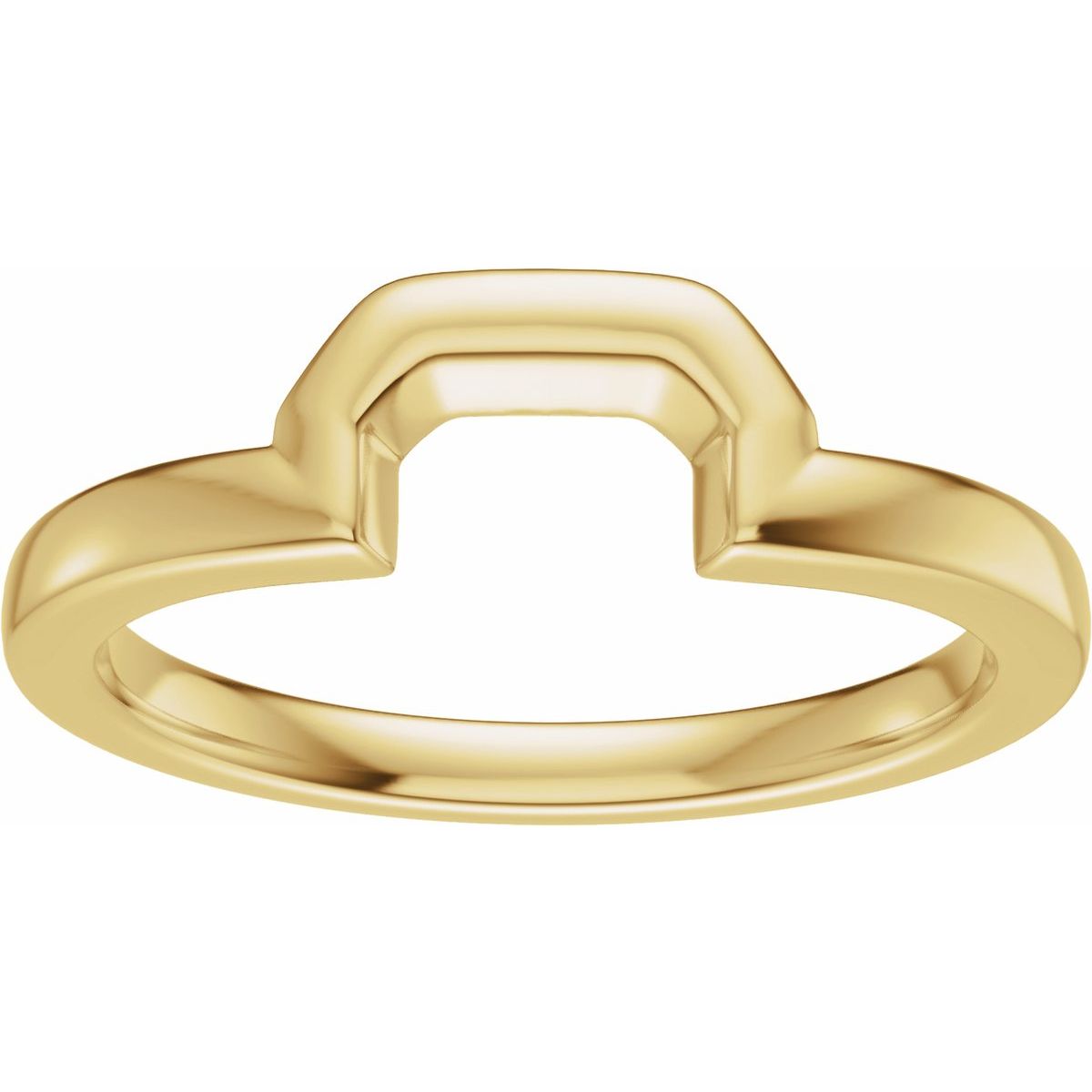 Claw-Prong Solitaire Bezel-Style Engagement Ring or Band
