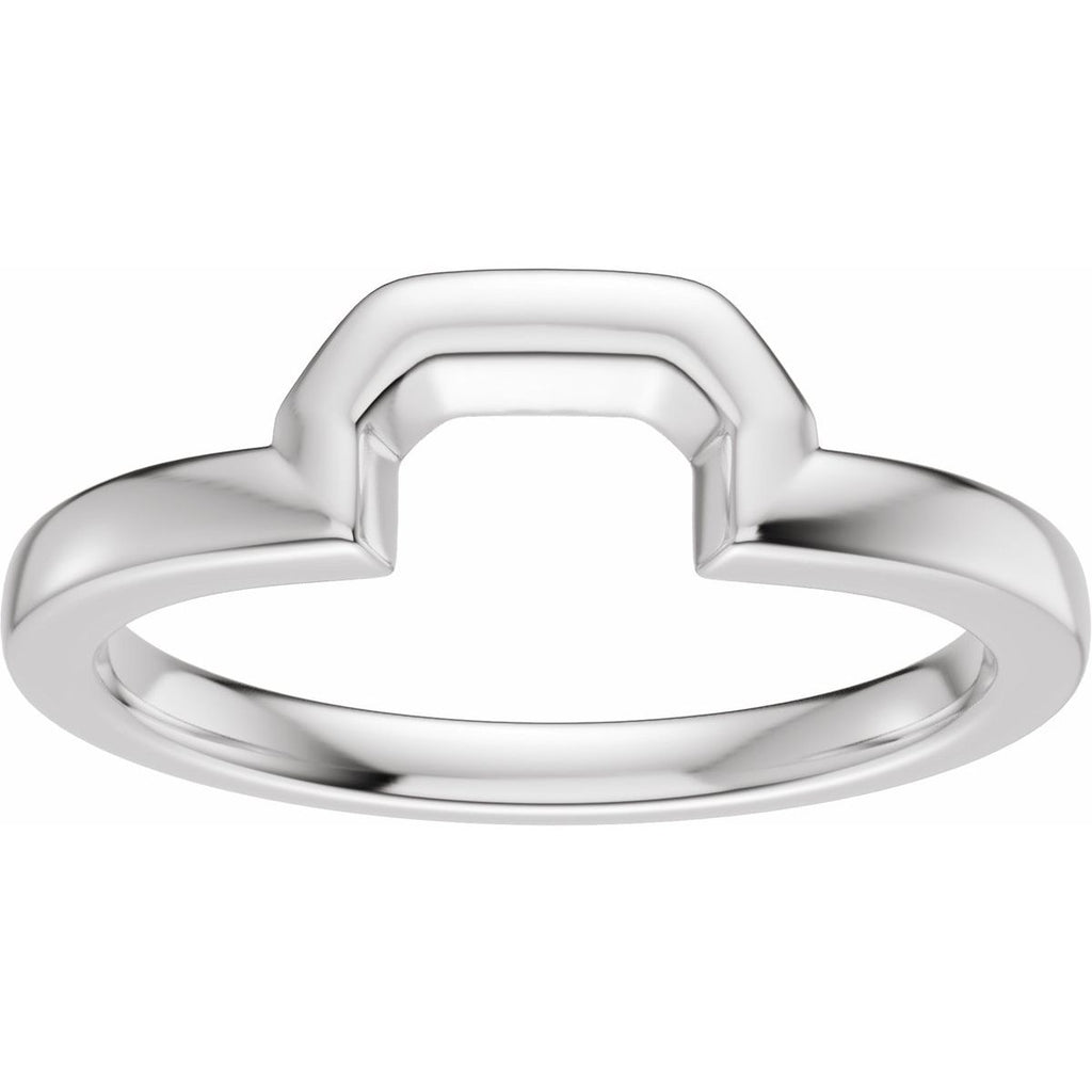 Claw-Prong Solitaire Bezel-Style Engagement Ring or Band