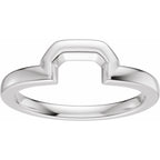 Claw-Prong Solitaire Bezel-Style Engagement Ring or Band