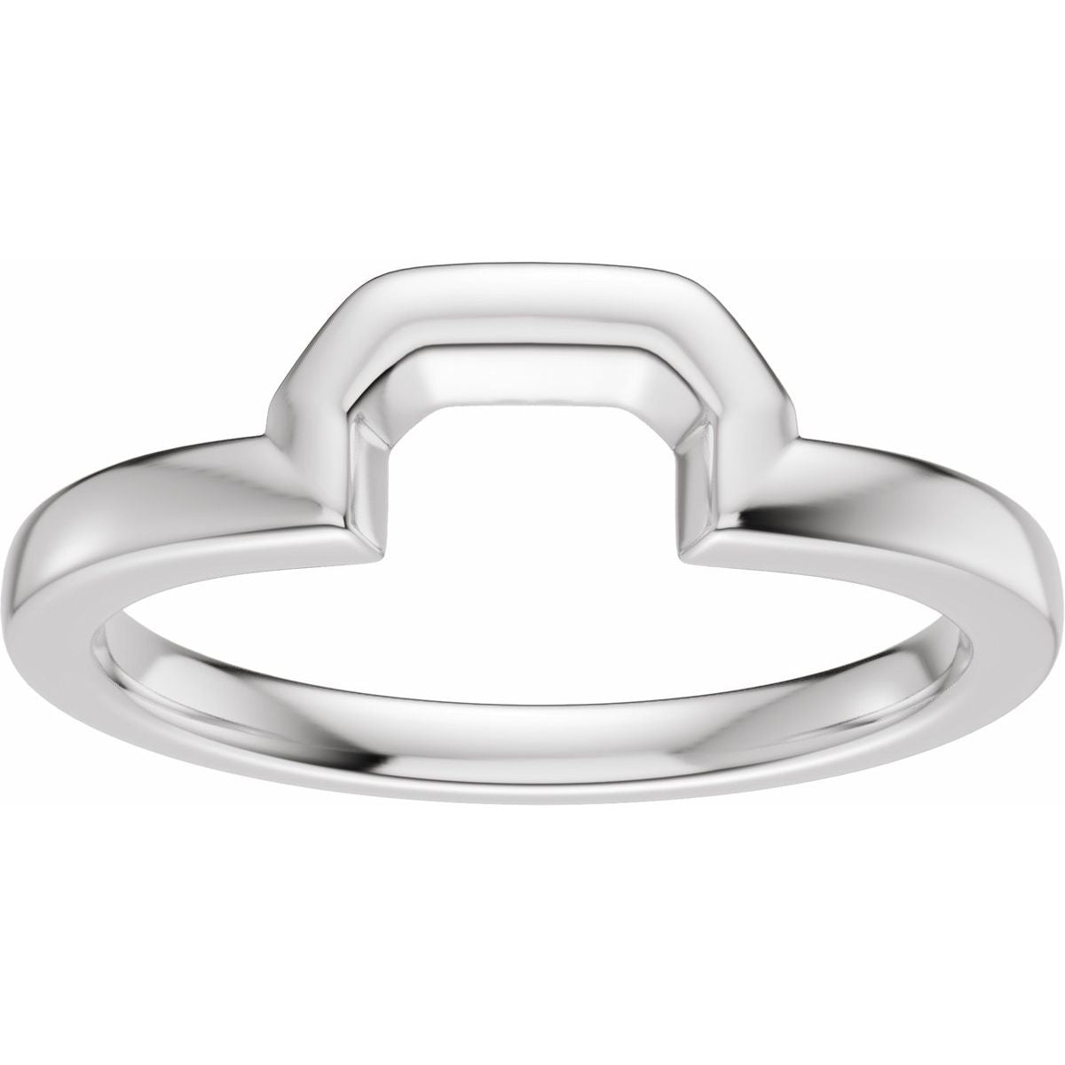 Claw-Prong Solitaire Bezel-Style Engagement Ring or Band