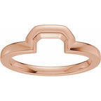Claw-Prong Solitaire Bezel-Style Engagement Ring or Band