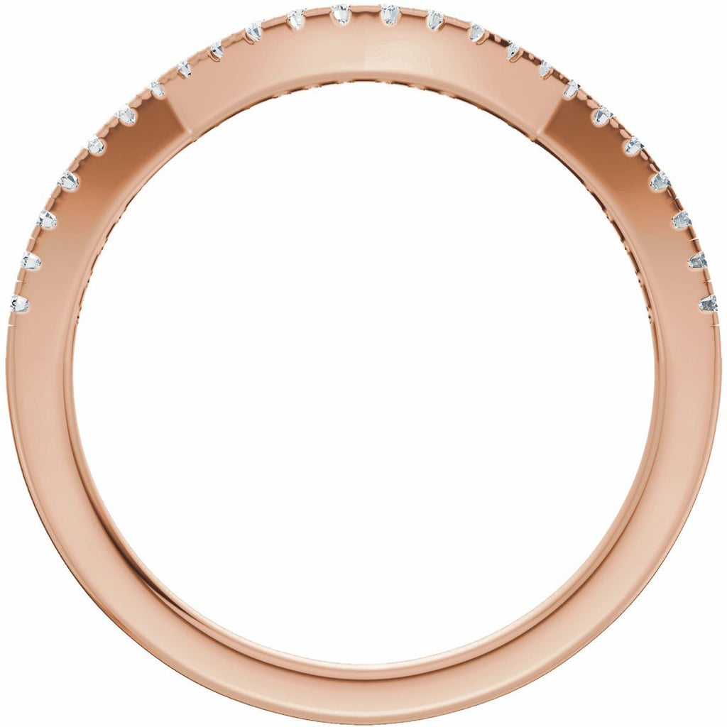 Accented Criss-Cross Engagement Ring or Band