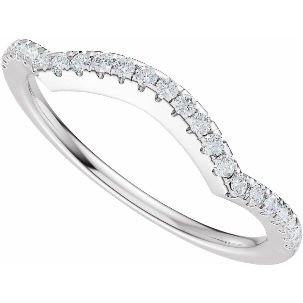 Accented Criss-Cross Engagement Ring or Band