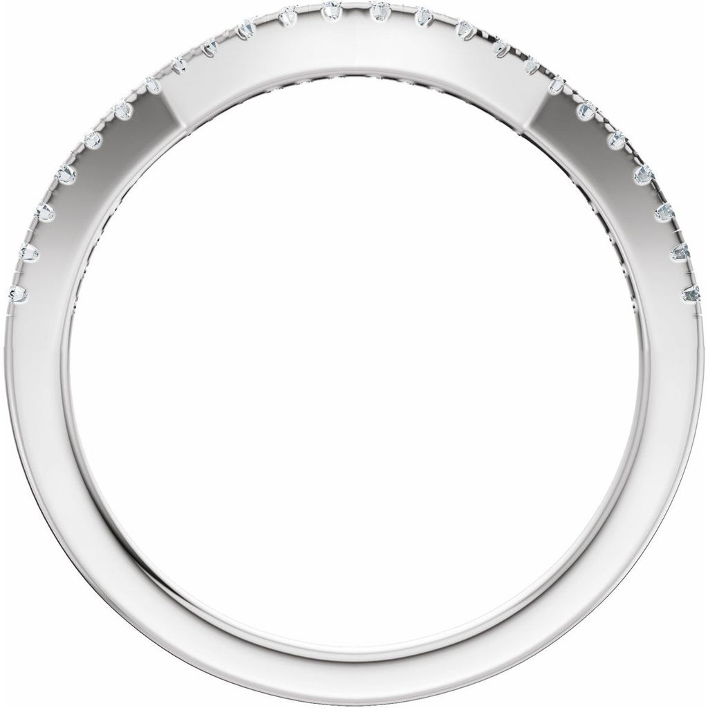 Accented Criss-Cross Engagement Ring or Band