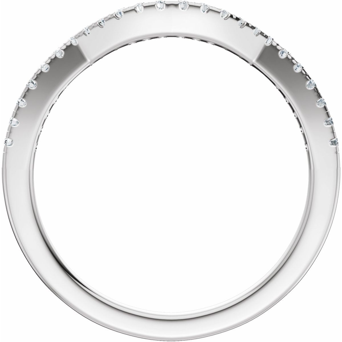 Accented Criss-Cross Engagement Ring or Band