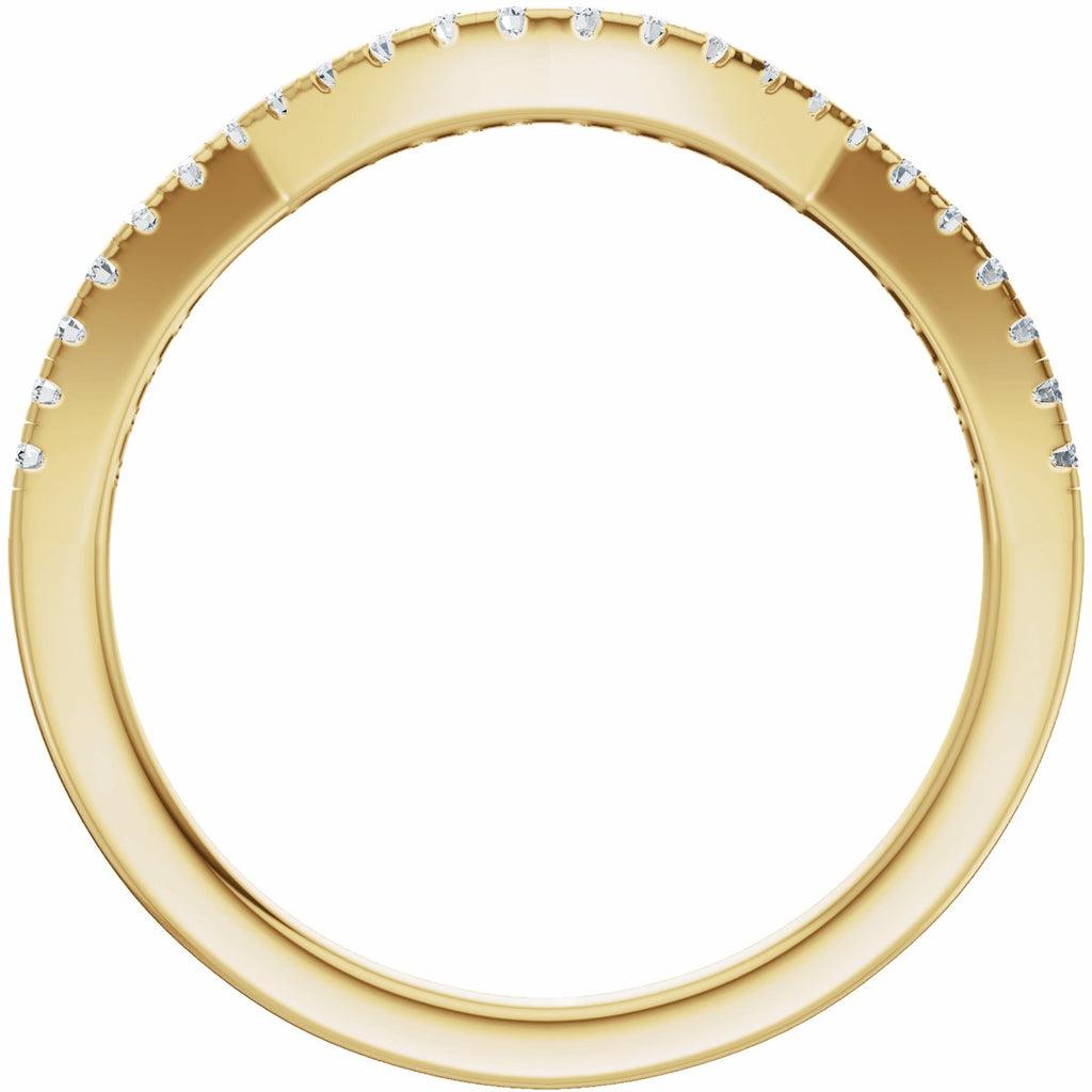 Accented Criss-Cross Engagement Ring or Band