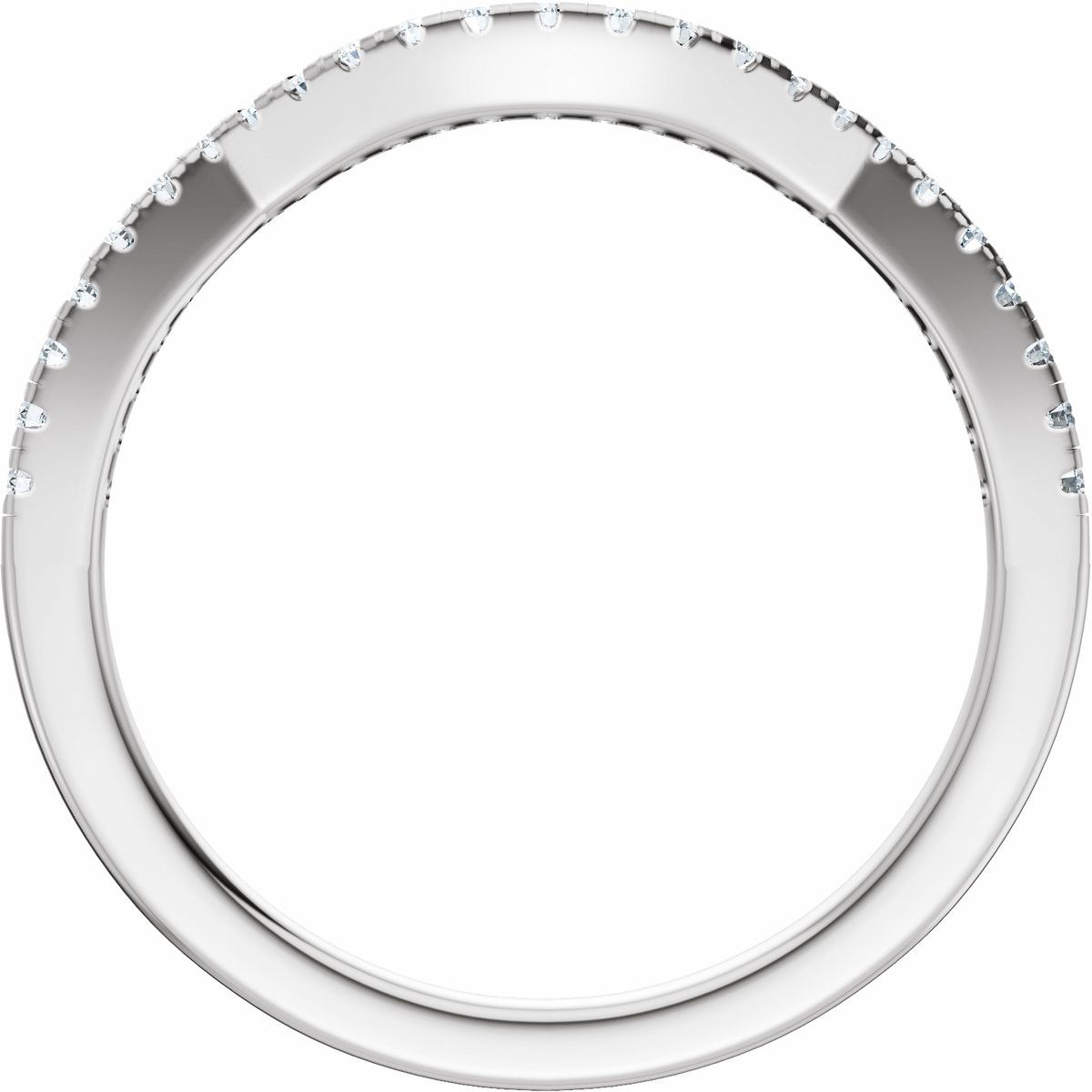 Accented Criss-Cross Engagement Ring or Band