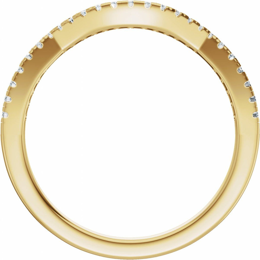 Accented Criss-Cross Engagement Ring or Band