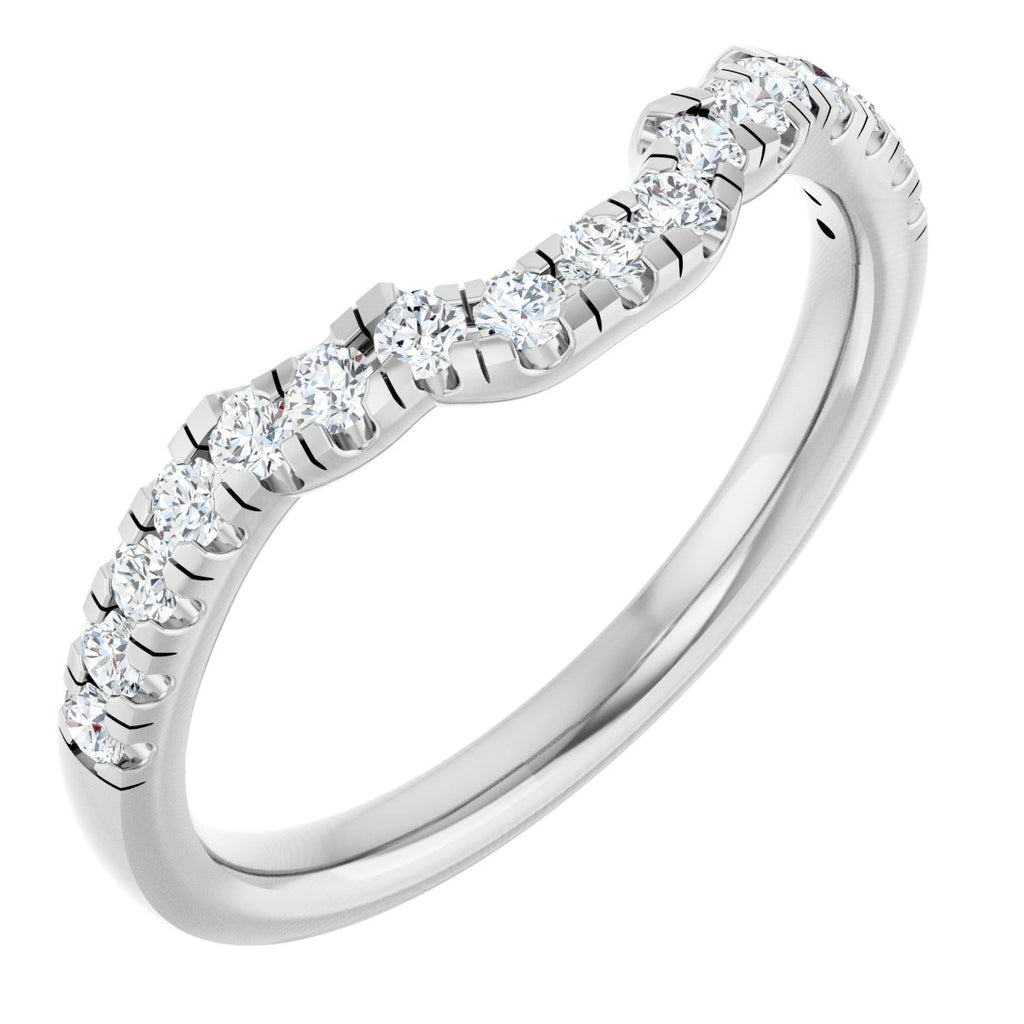 Double Claw-Prong Three-Stone Engagement Ring or Band