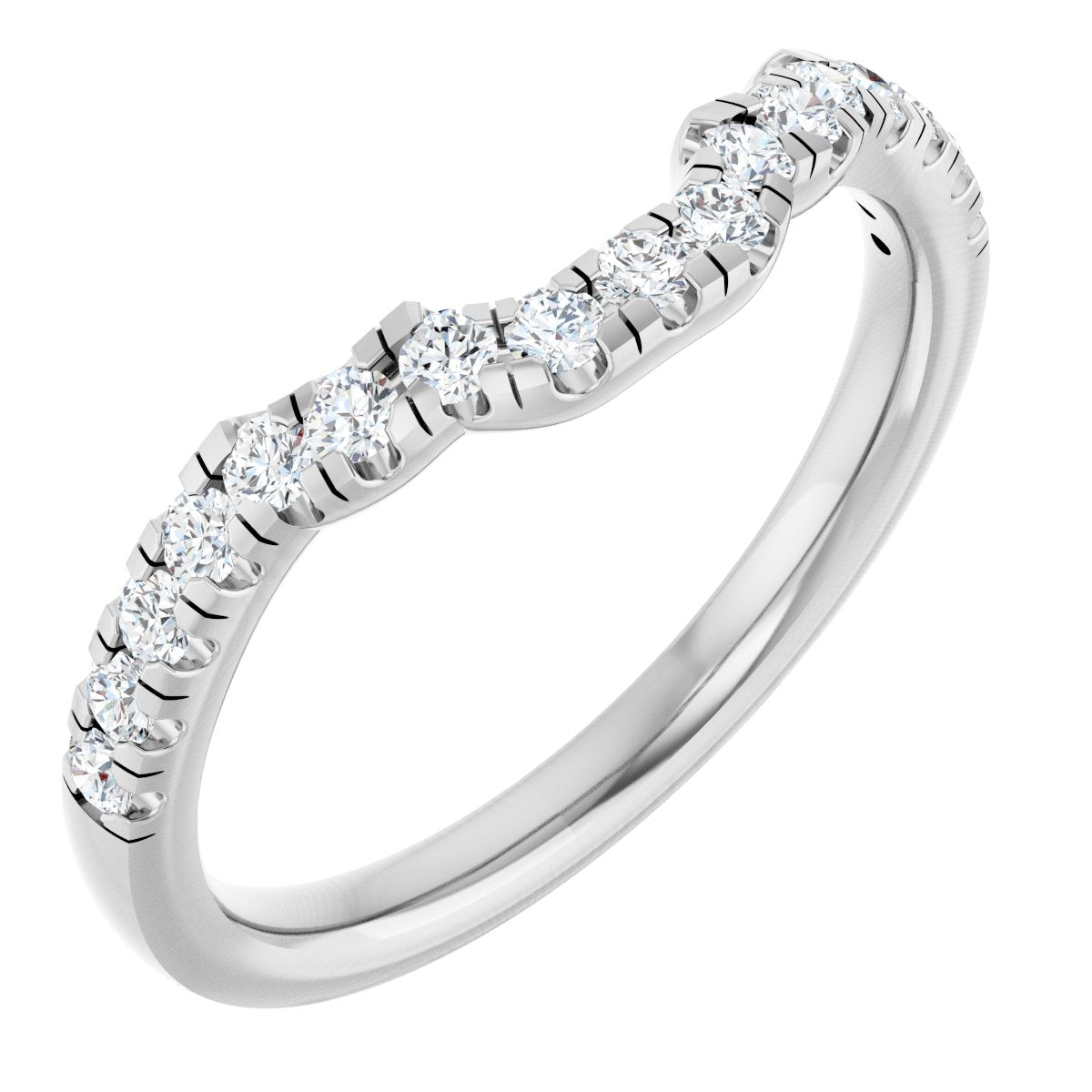 Double Claw-Prong Three-Stone Engagement Ring or Band