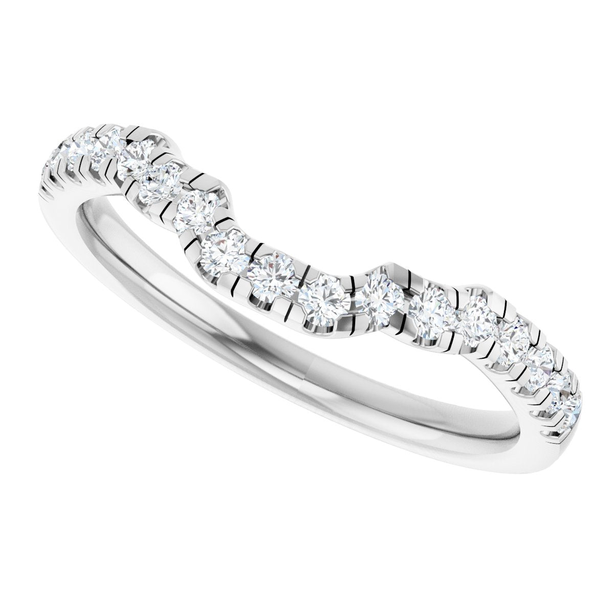 Double Claw-Prong Three-Stone Engagement Ring or Band