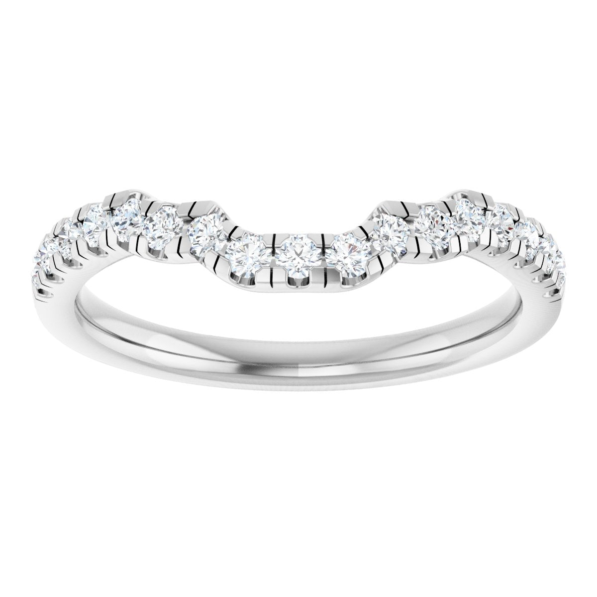 Double Claw-Prong Three-Stone Engagement Ring or Band
