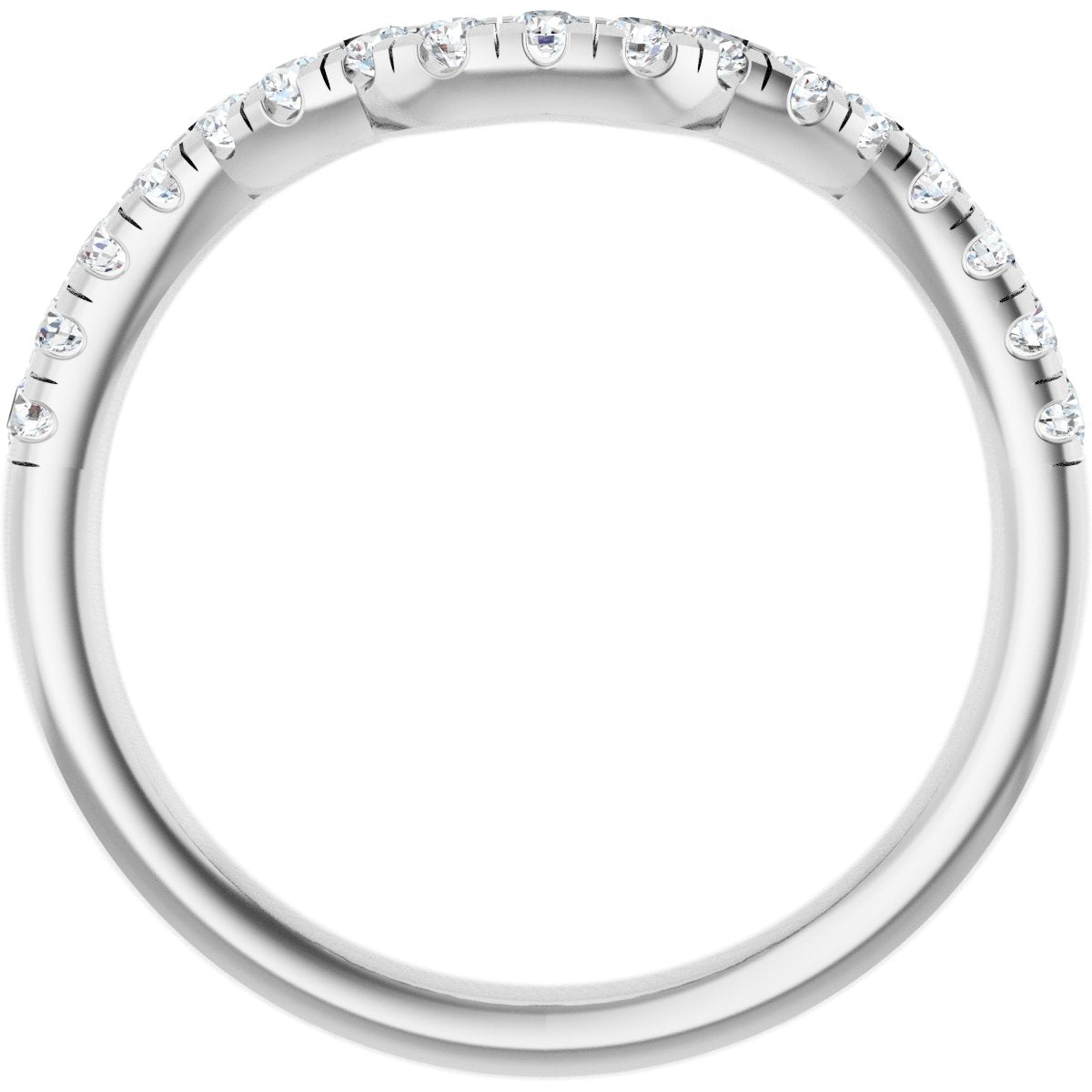 Double Claw-Prong Three-Stone Engagement Ring or Band