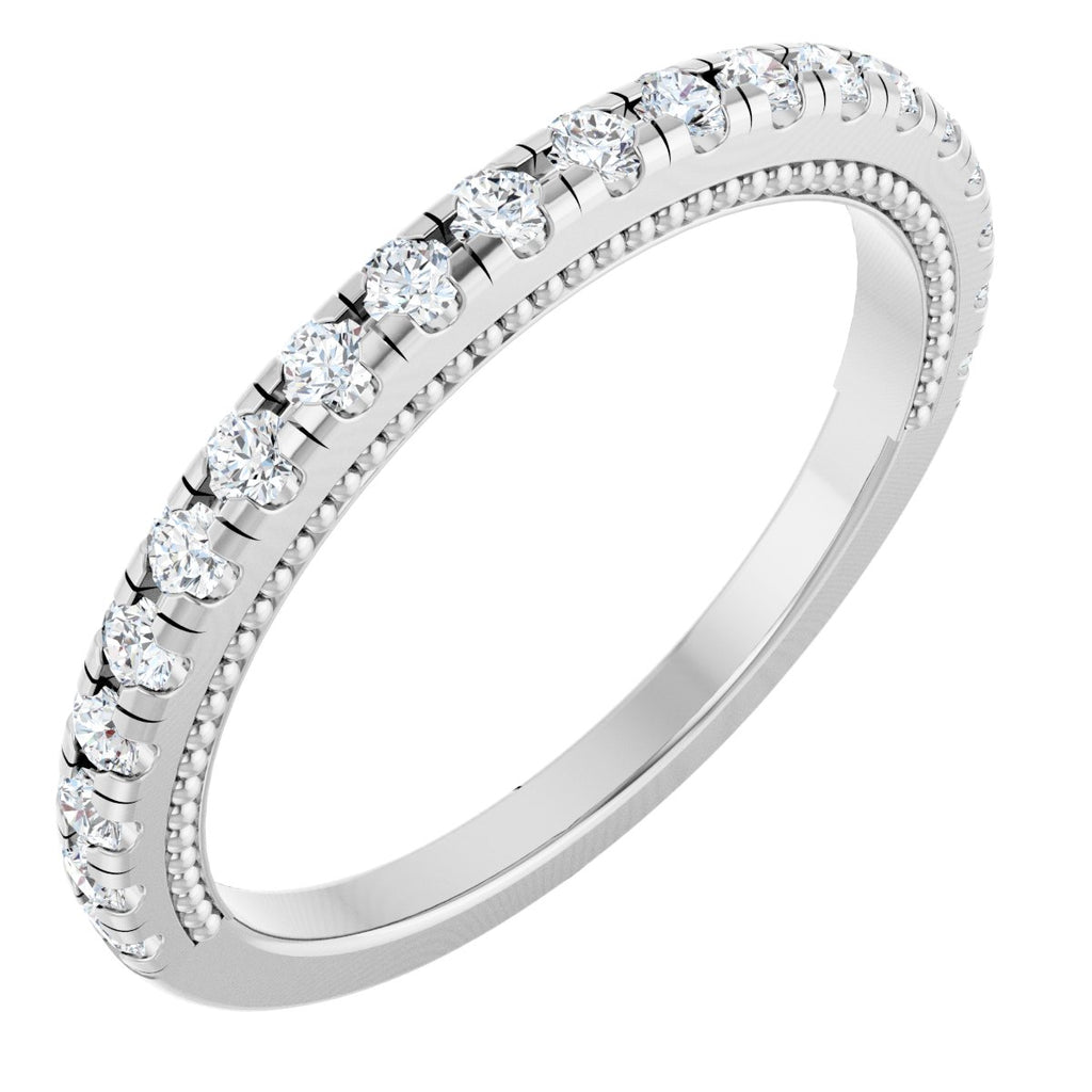 Claw-Prong Hidden Halo-Style Engagement Ring or Band