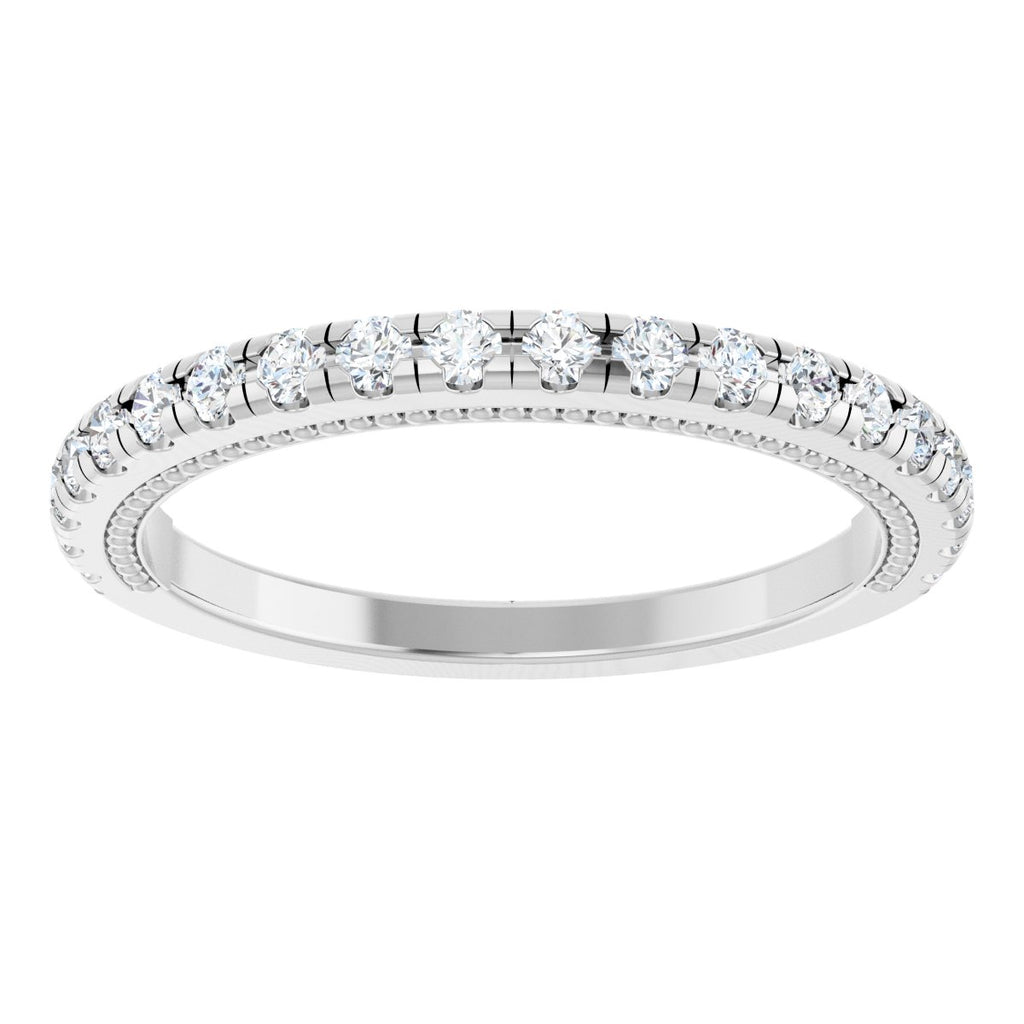 Claw-Prong Hidden Halo-Style Engagement Ring or Band