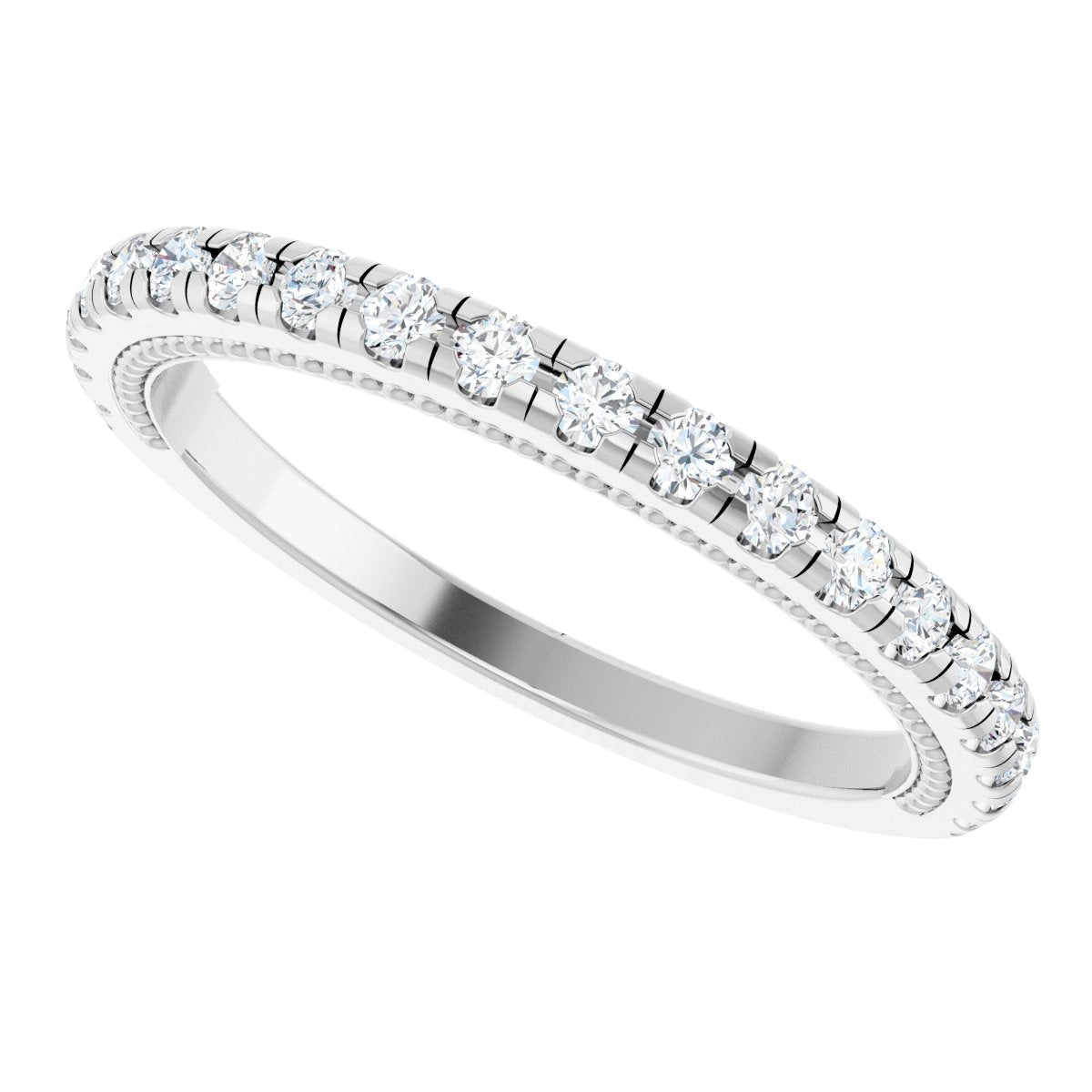 Claw-Prong Hidden Halo-Style Engagement Ring or Band