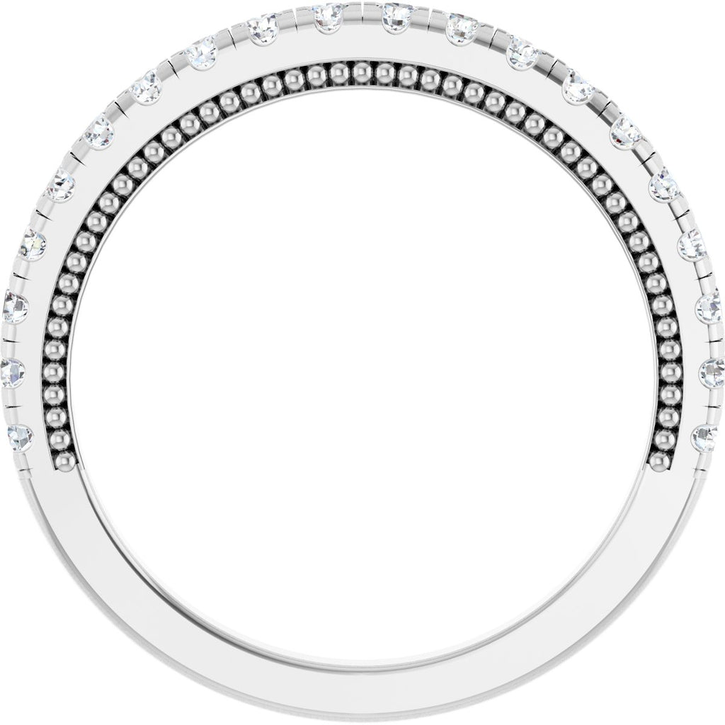 Claw-Prong Hidden Halo-Style Engagement Ring or Band