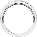 Claw-Prong Hidden Halo-Style Engagement Ring or Band