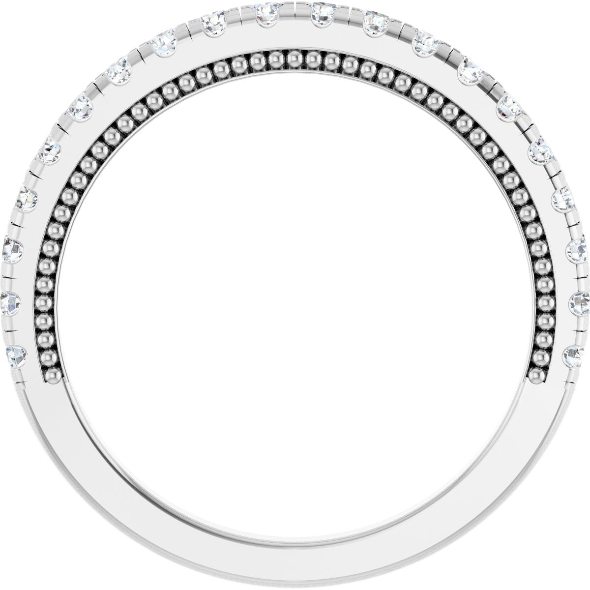 Claw-Prong Hidden Halo-Style Engagement Ring or Band