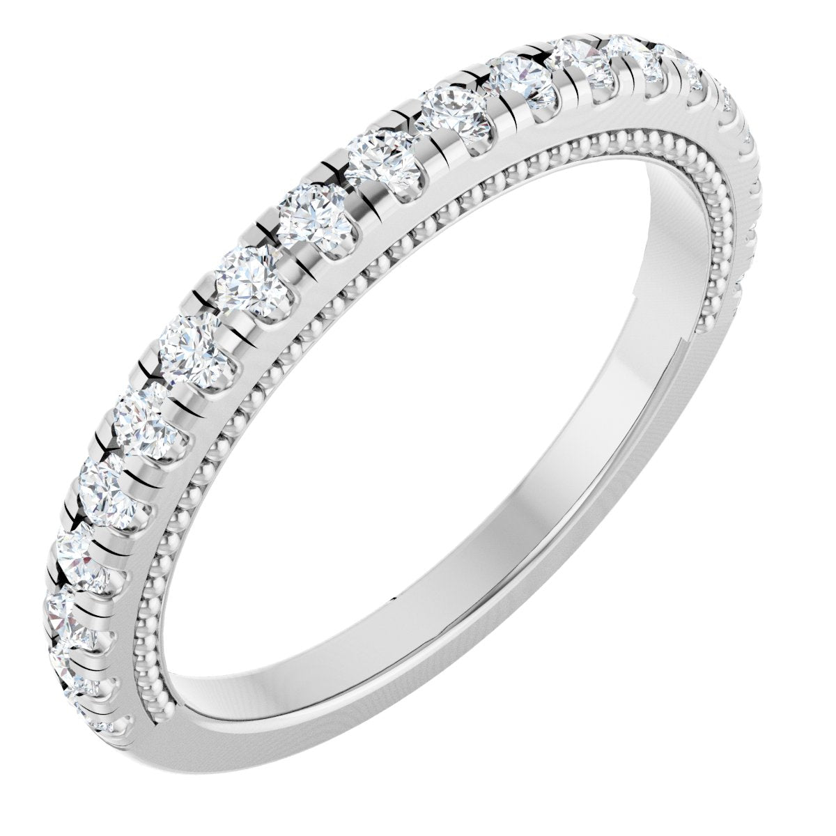 Claw-Prong Hidden Halo-Style Engagement Ring or Band